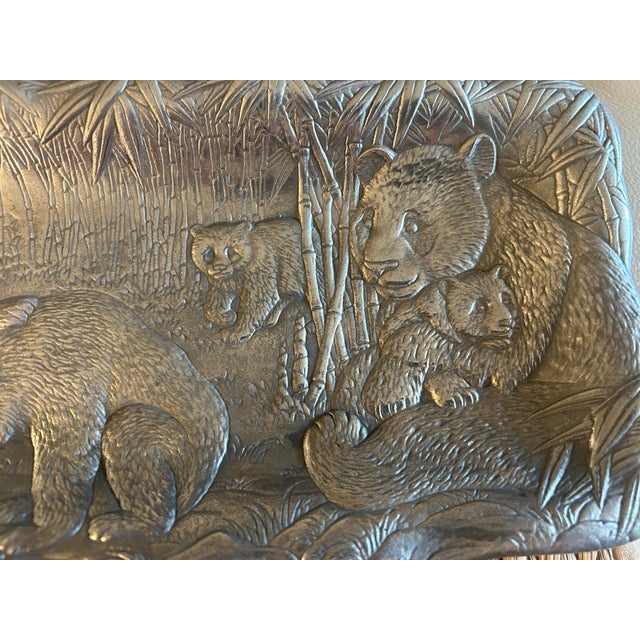 Metal Arthur Court Bear Platter 19” – Cast Aluminum Wildlife Serving Tray – Lodge Cabin Decor – Mint Condition For Sale - Image 7 of 9