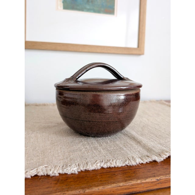 Tenmoku Ceramic Lidded Pot by Henry Hammond, 1950s For Sale - Image 14 of 14