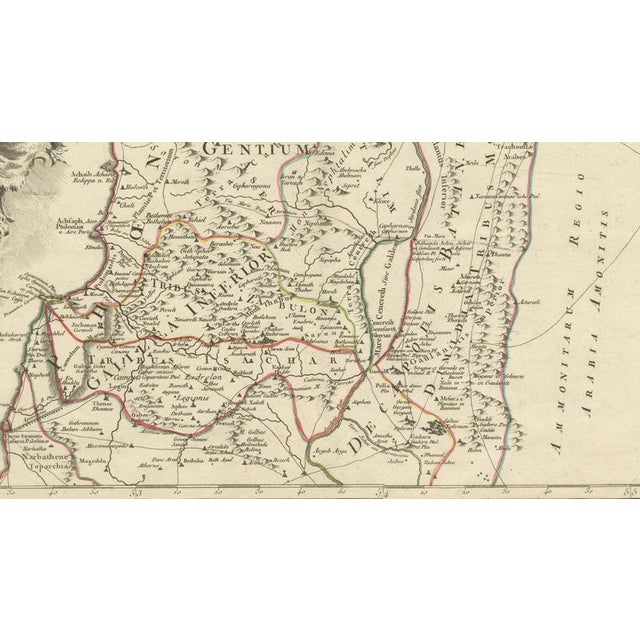 Paper Antique Holy Land Maps, 1782, Set of 2 For Sale - Image 7 of 10