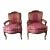 1980s Pair of Louis XV Bergére Upholstered Accent Chairs For Sale