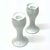 Vintage White Porcelain Tulip-Shaped Candle Holders by KPM West Germany - A Pair For Sale - Image 10 of 13