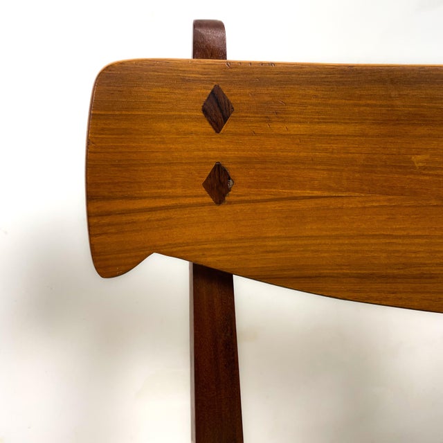 Drexel Declaration Kipp Stewart Walnut Diamond Inlay Dining Side Chair Single Chairish