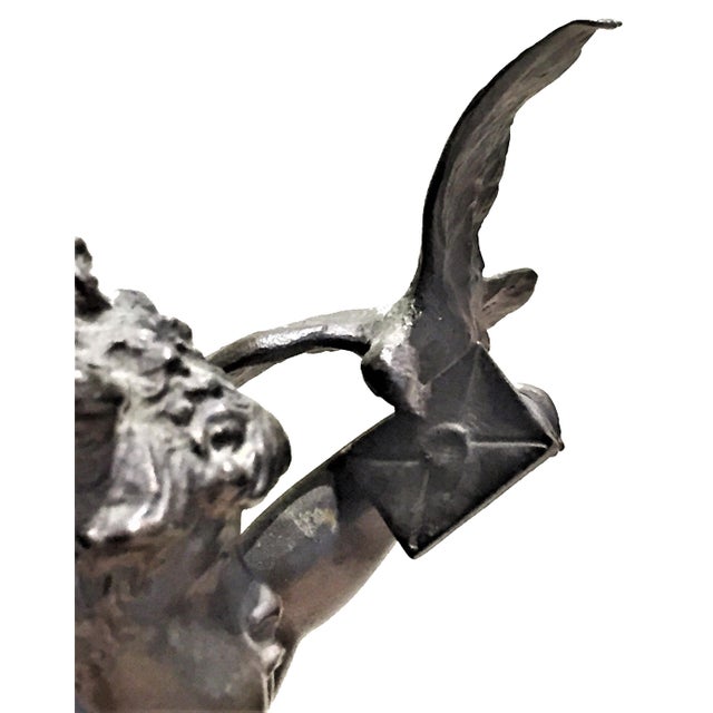Bronze French Belle Époque, Patinated Bronze Desktop Sculptural Paperweight, 19 Century For Sale - Image 8 of 9