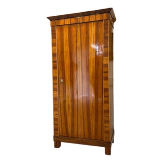 Biedermeier Narrow Wardrobe in Walnut For Sale