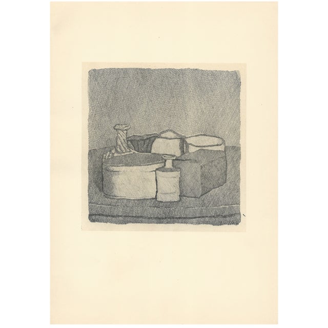 Giorgio Morandi, Still Life with Four Objects and Three Bottles, 1956-1957, Lithograph For Sale