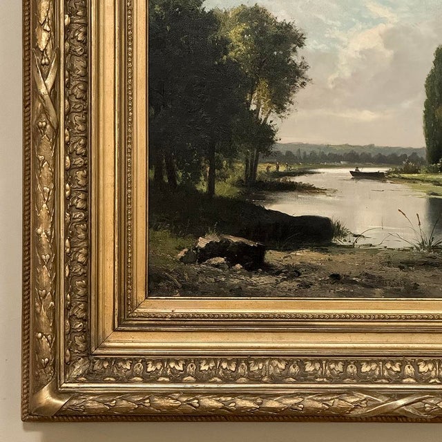 Pair of Framed Oil Paintings on Canvas by Henri Mosny Dated 1883 For Sale - Image 17 of 18