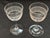 Pair (2) Small Vintage Wheel-etched Cordial Glasses; Ca 1920s Edwardian-style delicate glasses • Distinctive needle-etched...