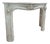 Antique Louis XV Style Fireplace in White Carrara Marble, Early 19th Century For Sale