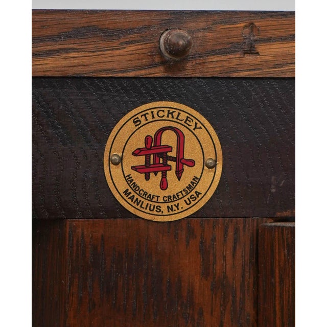 Stickley Mission Oak Round Dining Table For Sale - Image 17 of 18