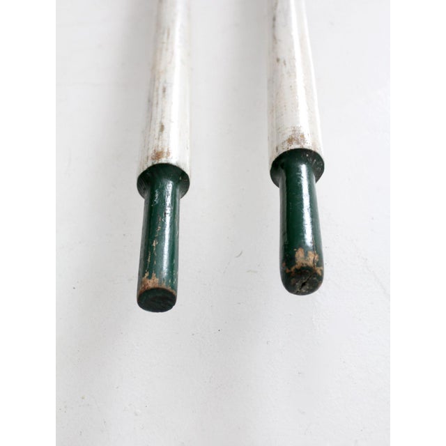 Vintage Painted Wooden Oars Pair For Sale - Image 9 of 12