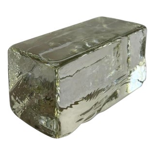Vintage Art Glass “Ice Cube” Object/Paperweight For Sale