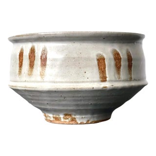 Large Ceramic Stoneware Bowl in Shino Style by Warren Mackenzie For Sale