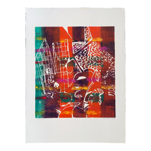 Amaranth Ehrenhalt Color Embossed Lithograph Print New York Abstract Expressionist Woman Artist