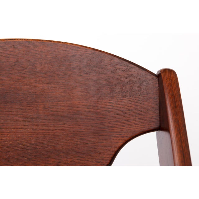 Vintage Italian Chair in Dark Beechwood, 1980s For Sale - Image 9 of 10