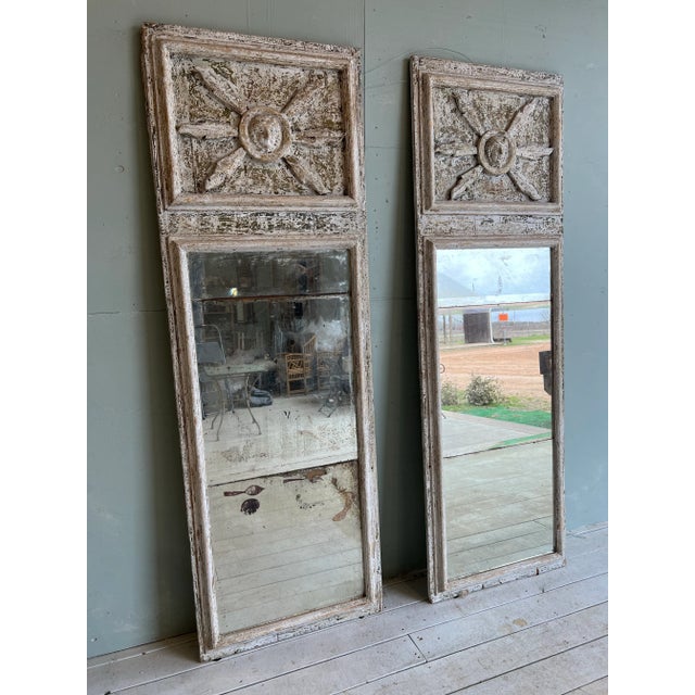 Handsome Pair of Tuscan Mirrors With Carved Face Motif For Sale - Image 6 of 7