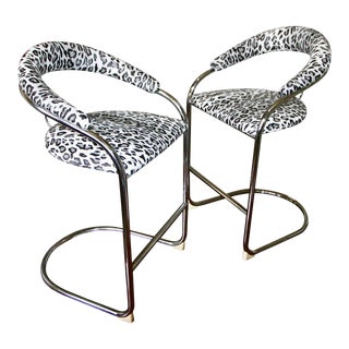 Vintage Mid Century Thonet Counter Stools-Newly Reupholstered For Sale