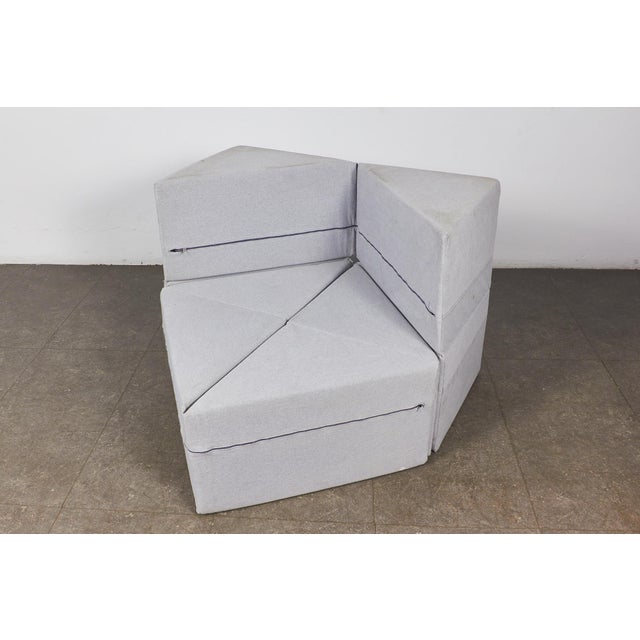 Textile Convertible Pouf Sofa, 1990s For Sale - Image 7 of 12
