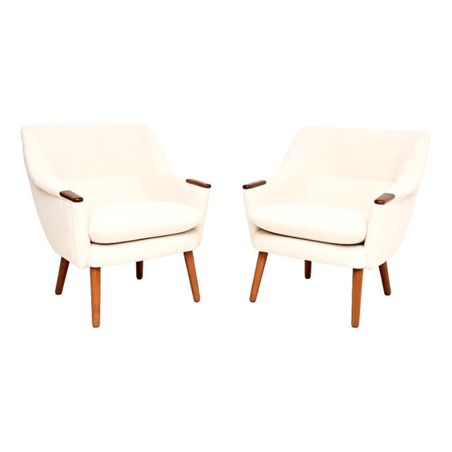 Vintage Danish Teak Lounge Chairs by Hans J. Wegner, 1960s, Set of 2 For Sale