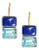 Lapis + EC Blue Topaz Midi Earring For Sale