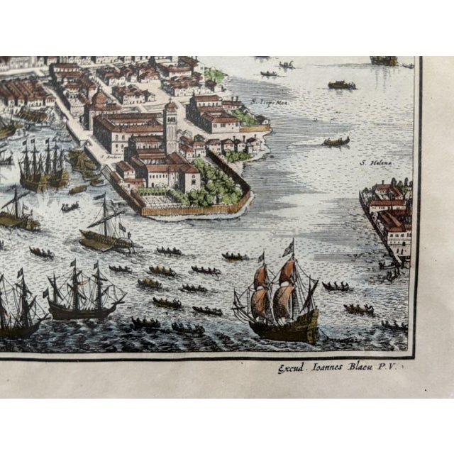 C1650 Copperplate Engraving of Venice by Joan Blaeu For Sale - Image 9 of 11