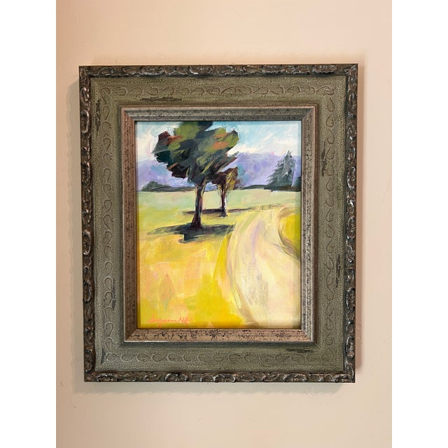 Shabby Chic Abstract Landscape Painting by California Artist For Sale - Image 3 of 8