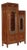 Mahogany Office Cabinet with Stained Glass For Sale