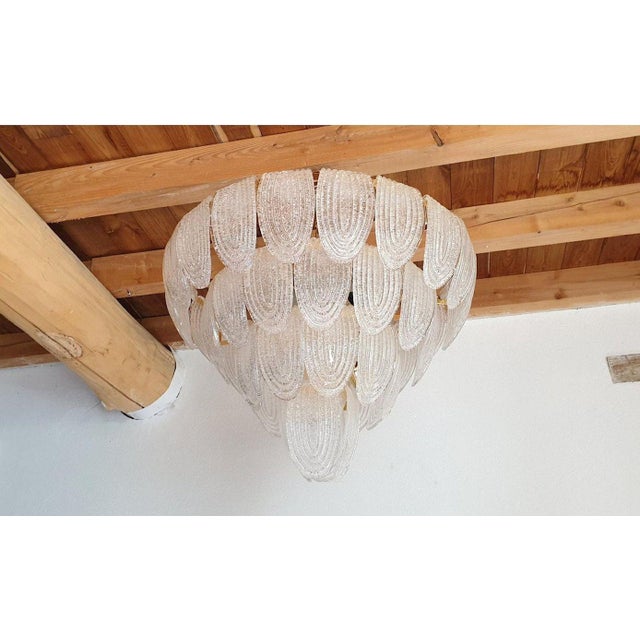 Large Mid Century Modern Murano Glass Chandelier Italy For Sale In Dallas - Image 6 of 13