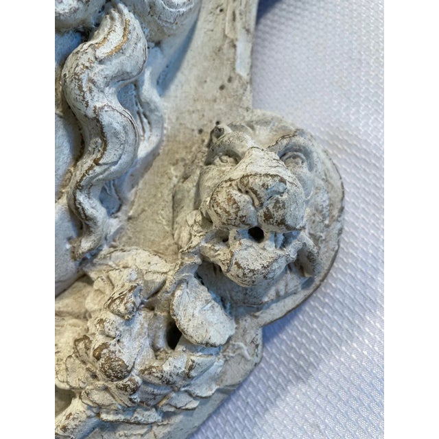 Vintage Late 20th Century Outdoor Garden Ornament Shelf Bracket Bust For Sale - Image 11 of 12