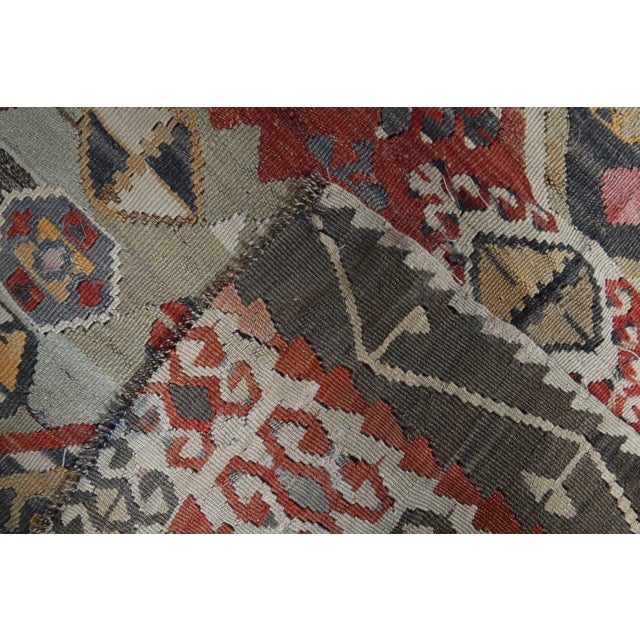 1970s Vintage Handmade Wool Cotton Red Runner Rug For Sale - Image 11 of 11