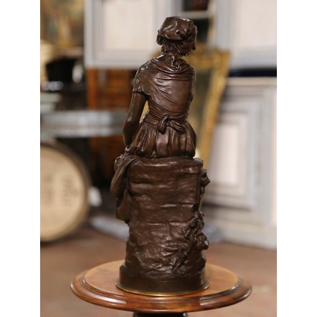 19th Century French Bronze Figure La Cruche Cassée by Mathurin Moreau For Sale - Image 10 of 13
