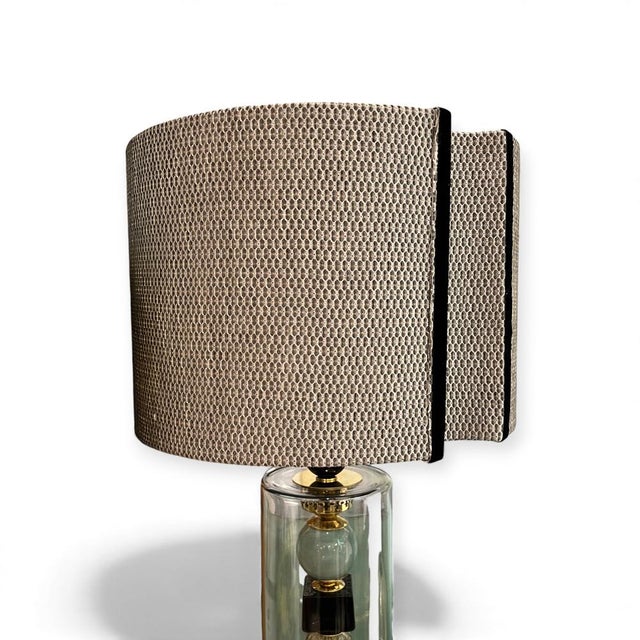 Murano Glass Column Lamp with Blue Spheres, 1970s For Sale - Image 3 of 4