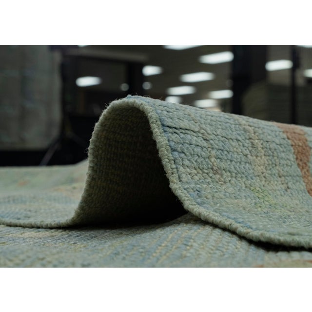 Blue Turkish Oushak Rug 8'10" x 12'5" #18057 For Sale - Image 8 of 8