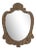 Antique Giltwood Shield Mirror Shell Crest For Sale