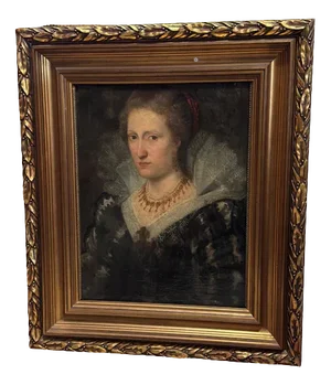 Spanish or Flemish School Artist, Portrait of a Noble Lady, Oil on Canvas, 17th Century