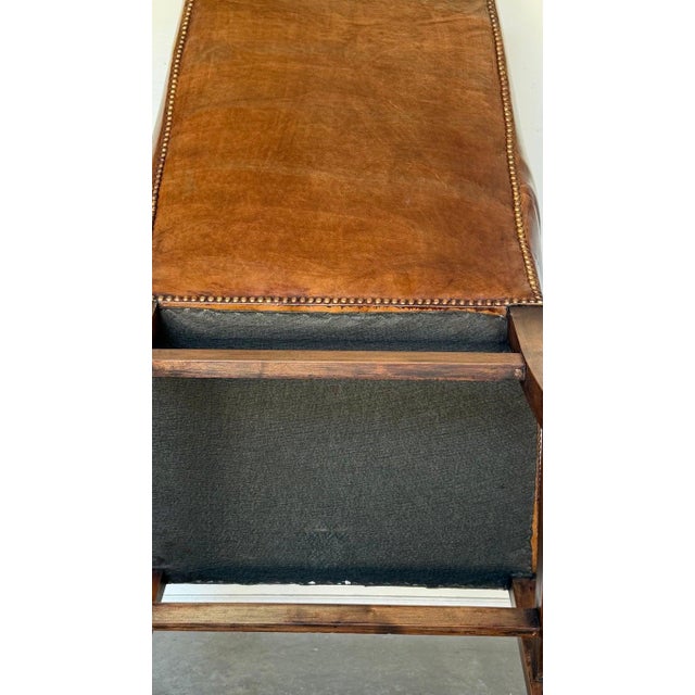 Georgian Wingback Armchairs, Leather Upholstery, Circa 1940s For Sale - Image 17 of 17