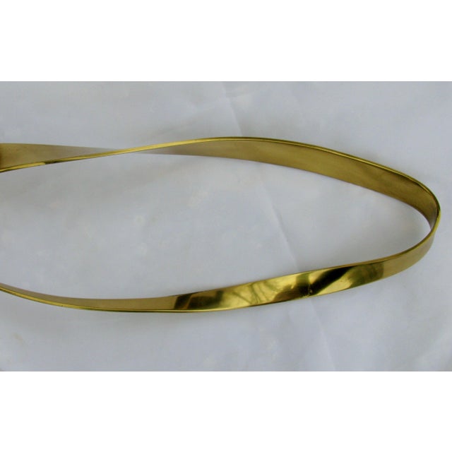 Mid-Century Modern Curtis Jere Vintage Brass Ribbon Sculpture For Sale - Image 3 of 5