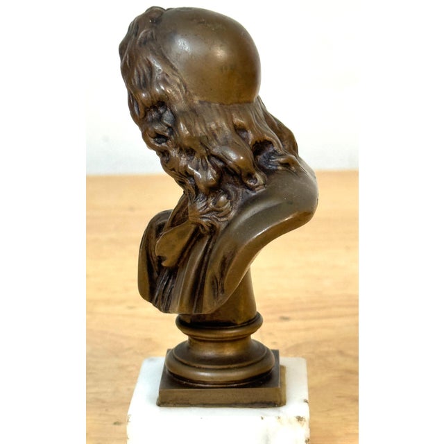 Late 19th Century Bronze Reduction Bust of Molière by F. Barbedienne, after Caffieri For Sale - Image 5 of 18
