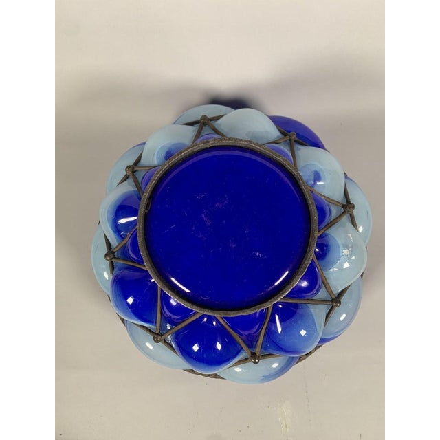 Early 20th Century Blown Glass and Wrought Iron Bowl by André Delatte (c.1887-1953), Nancy, Art Deco, 20th Century For Sale - Image 5 of 6