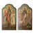 Pair of Antique Original Painted Russian Icons Painted on Wood Panels, Circa 1900's For Sale