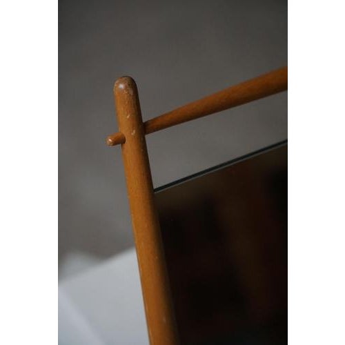 Mid-Century Scandinavian Standing Table Mirror in Wood, 1950s-1960s For Sale - Image 9 of 18