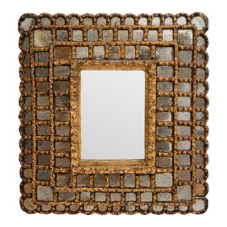 Peruvian Baroque Rectangular Sunburst Mirror, 1890-1920s, Unknown For Sale