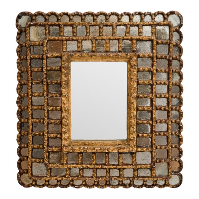 Peruvian Baroque Rectangular Sunburst Mirror, 1890-1920s, Unknown For Sale