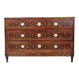 Antique Chest of Drawers in Walnut Inlaid, 1700s For Sale