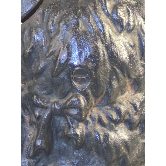 Black Antique Cast Iron Black Cat Doorstop For Sale - Image 8 of 11