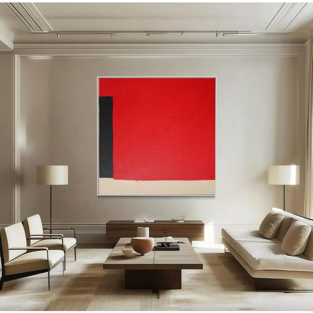 Early 21st Century Bodasca, Red Square, 2026, Acrylic on Canvas For Sale - Image 5 of 10