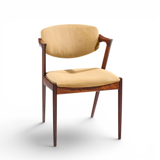 Kai Kristiansen Model 42 Mid Century Danish Rosewood Z Chairs - Set of 4 For Sale - Image 10 of 10
