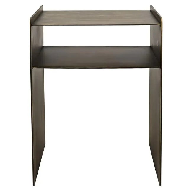 Mid-Century Modern NOIR Cyrus Side Table, Aged Brass For Sale - Image 3 of 9