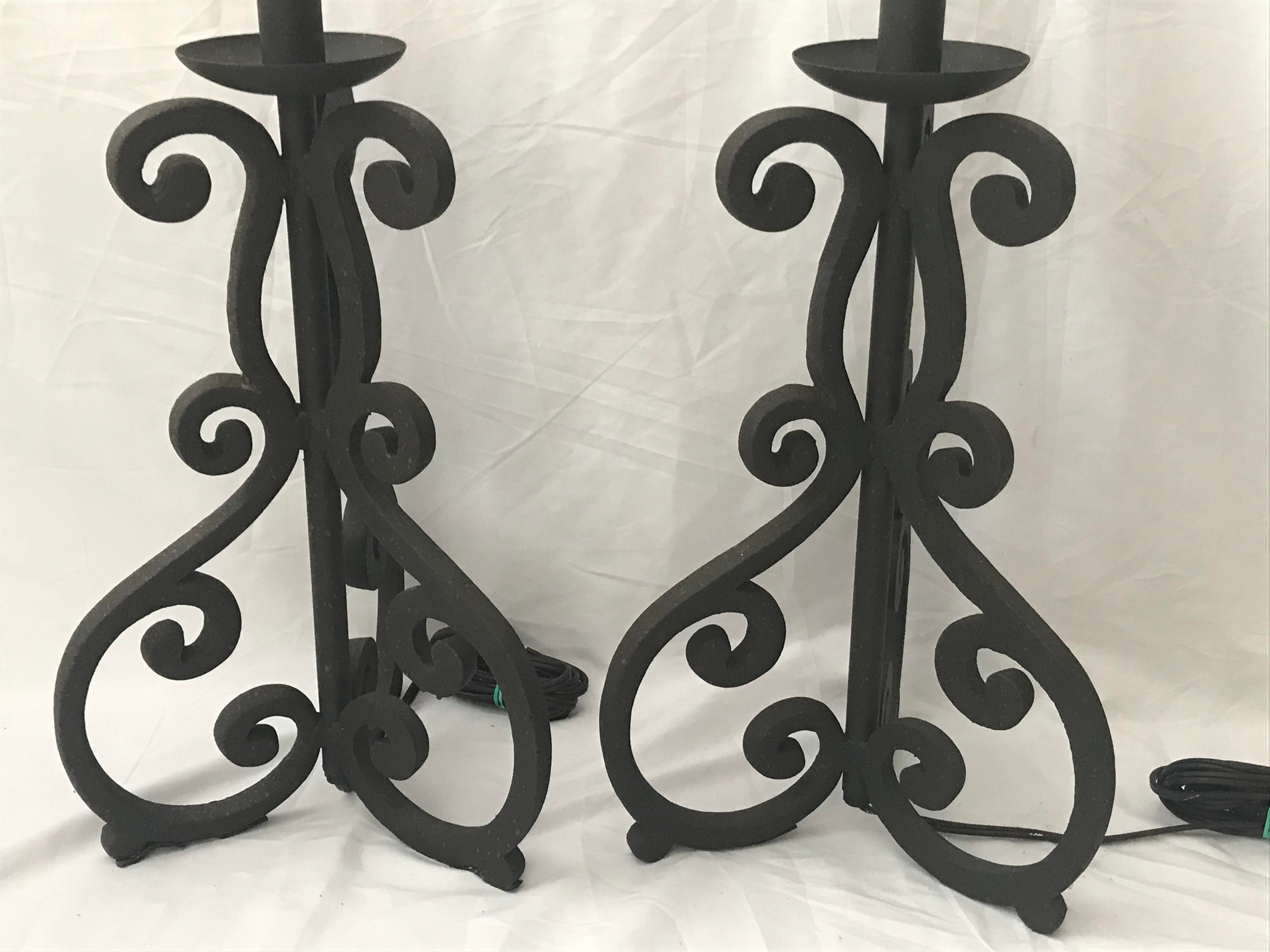 vintage wrought iron table lamps