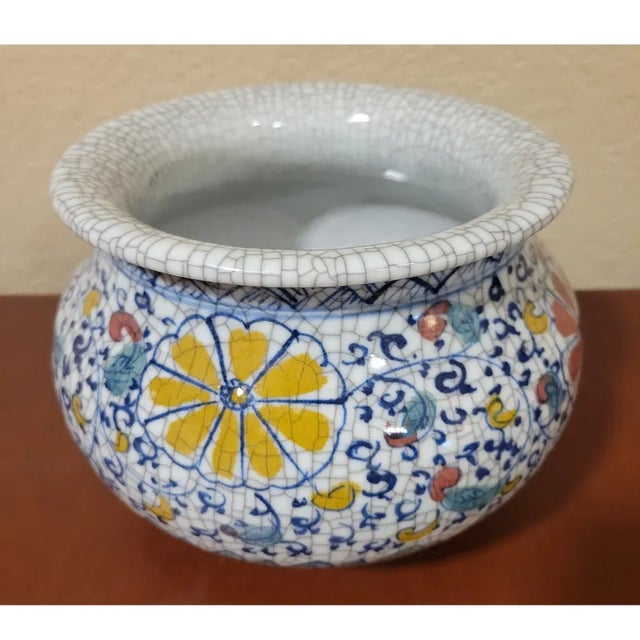 Vintage Chinese Porcelain Decorative Vessel For Sale - Image 4 of 5