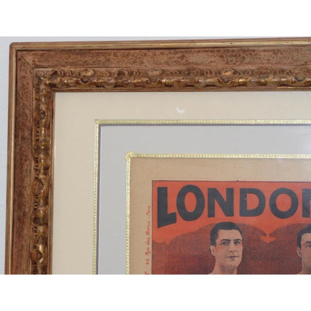 Printmaking Materials Londonia Super Acrobats Antique French Poster C.1900 For Sale - Image 7 of 10